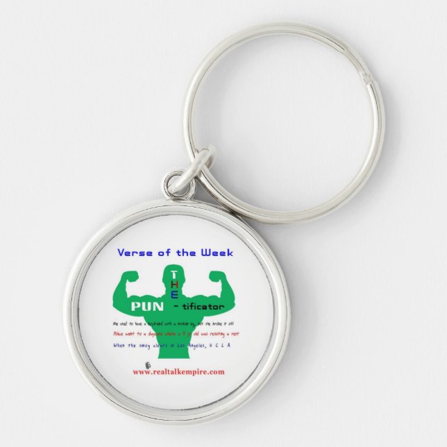 vits - nyckel rund silverfärgad nyckelring (Framsidan)