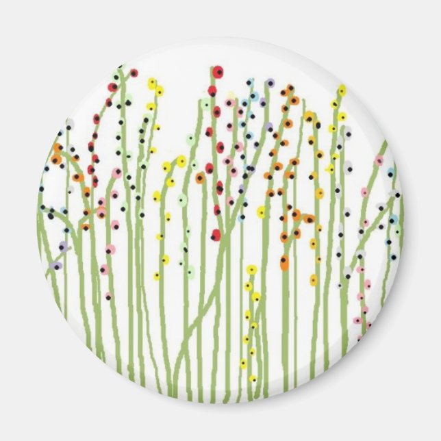 Vitsamling "VÅR BLOMMOR" Magnet (Framsidan)