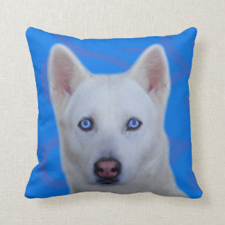 Vitsiberian husky kudde
