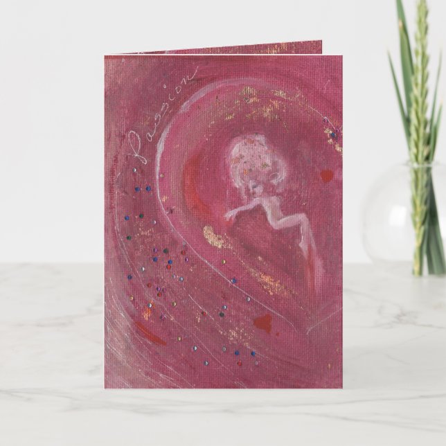 Vitsidig passion för pälsen tack kort (Framsida)