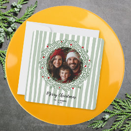 Vitsidig utandning av Hand plockade God jul Foto p Inbjudningar
