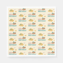 Vitsiga moln färgstarka Grattis på födelsedagen Pappersservett