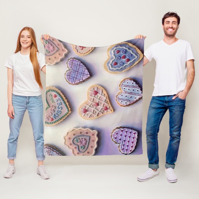 Vitsiga, söta, färglösa kakor - vattenfärg fleecefilt (På plats)