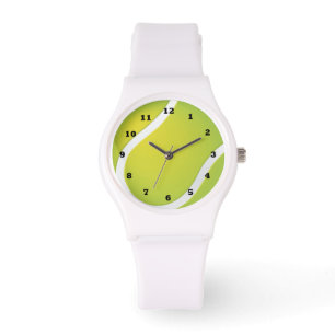 Vitsilikon i tennis Boll Armbandsur