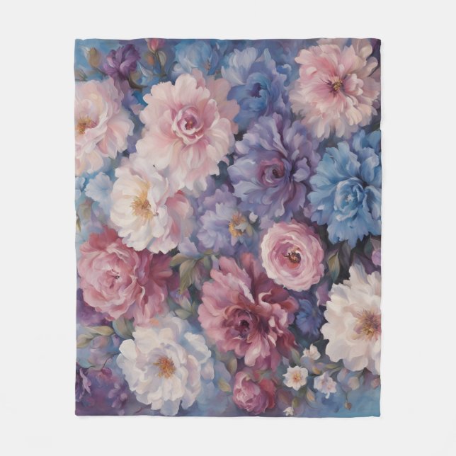 Vitsipsill-blommor Fleecefilt (Framsidan)