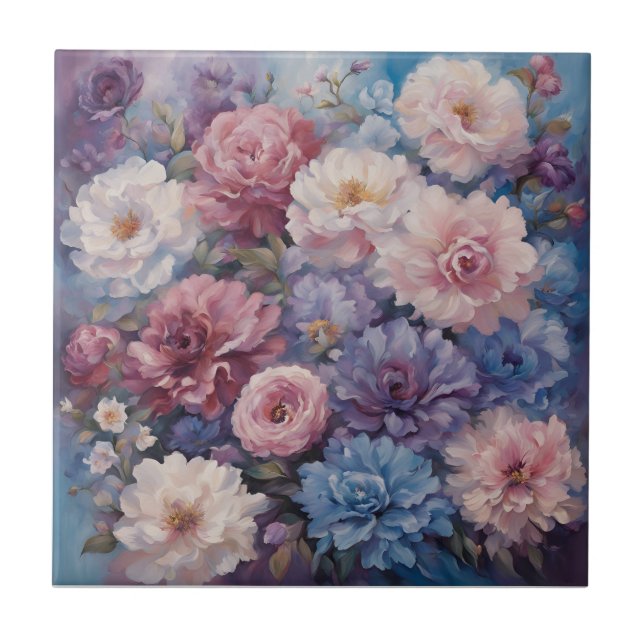 Vitsipsill-blommor Kakelplatta (Framsidan)