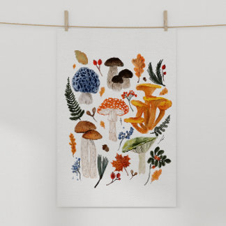 Vitsisk illustration av svampsvampar Vattenfärgnin Poster