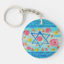 Vitsisk israelisk flagga med blommor och hjärta