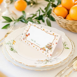 Vitsisk italiensk citrus Bröllop Placeringskort