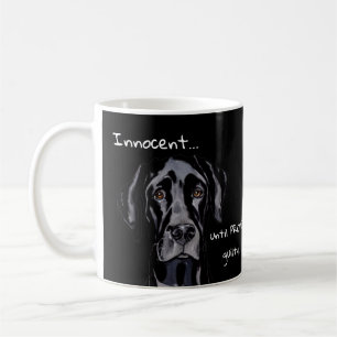 Vitsisk Rolig hund Great dane-ocent svart Kaffemugg