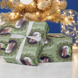 Vitsiskt julfoto - Kalligrafi - Grenar Presentpapper