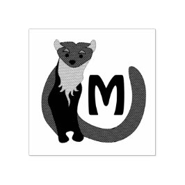 Vitsiskt Monogram för Europa-Marten Gräs Stämpel