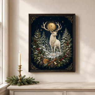 Vitskägg Jul Vinter Solstånd Väggkonst
