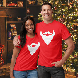 Vitskägg och mustasch/mustasch t-shirt