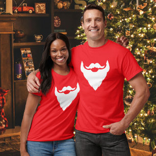 Vitskägg och mustasch/mustasch t-shirt