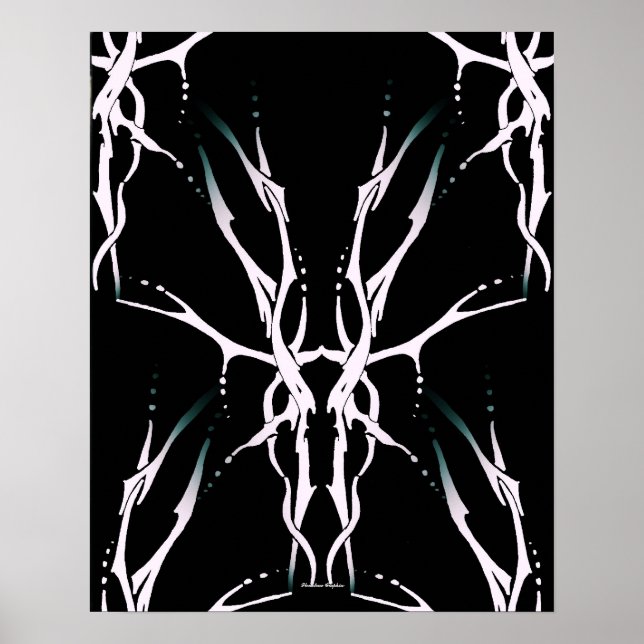 Vitskalle-urfolkdesign för rådjurjägare poster (Framsidan)