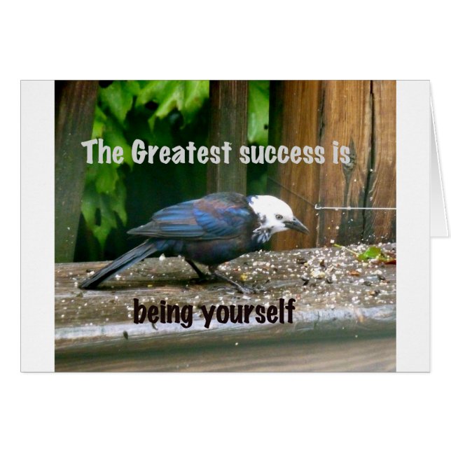 vitskallig stärkelse hälsningskort (Framsidan Horizontal)