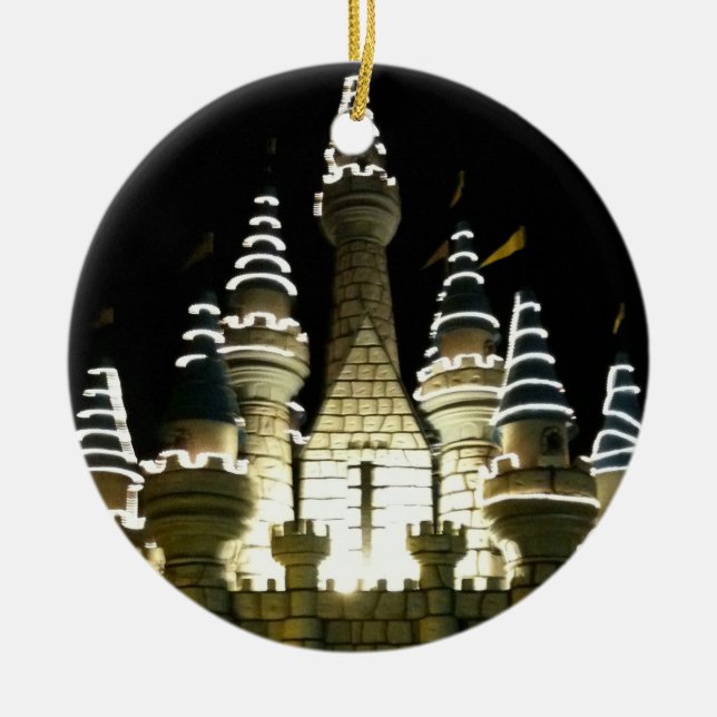 Vitslottprydnad Julgransprydnad Keramik (Framsidan)