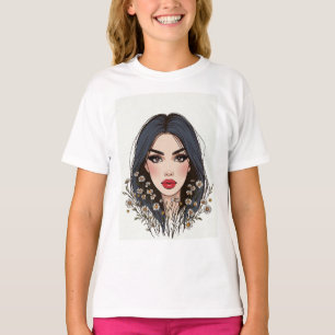 Vitsnaturare - kvinnlig skönhet i blodet t shirt
