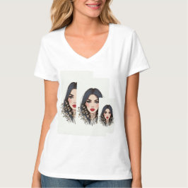 Vitsnaturare - kvinnlig skönhet i blodet t shirt