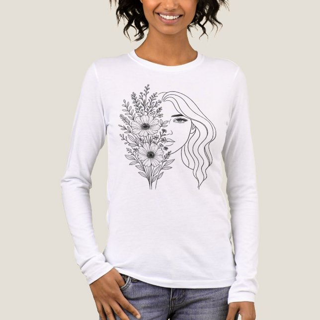 Vitsnaturare - kvinnlig skönhet i blodet t shirt (Framsida)