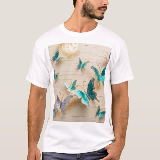 Vitsnaturare: Metalliska fjärilsmusslor T Shirt