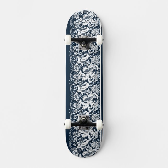 Vitsnöre 2 old school skateboard bräda 21,6 cm (Framsida)
