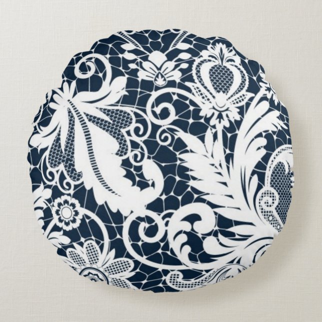 Vitsnöre 2 rund kudde (Framsidan)