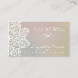 Vitsnörehår och kort för skönhetsalonglojalitet