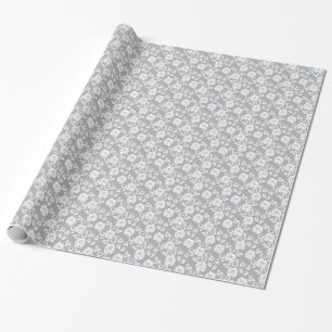 Vitsnöremönster på grå bakgrund presentpapper