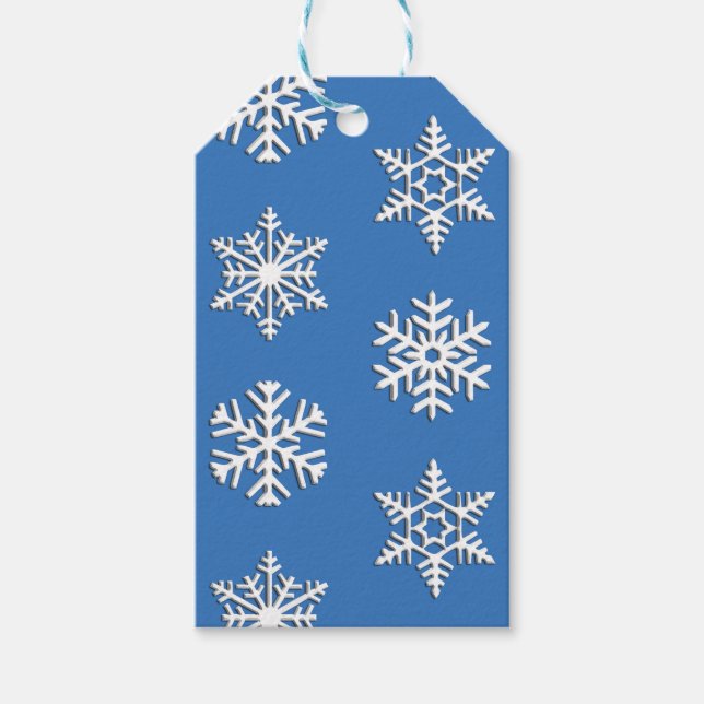 Vitsnowflake-utskrift, Anpassadets bakgrund Presentetikett (Framsidan)