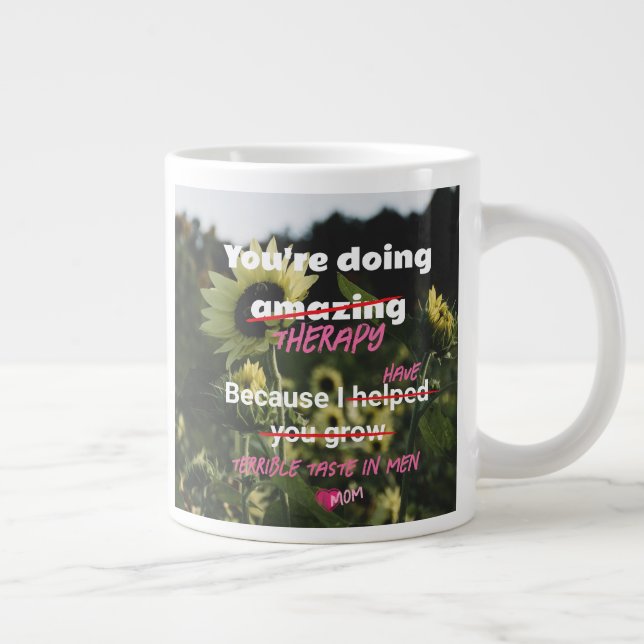 Vitsolrosolkaffe Mugg från Mamma Funny Jumbo Mugg (Höger)