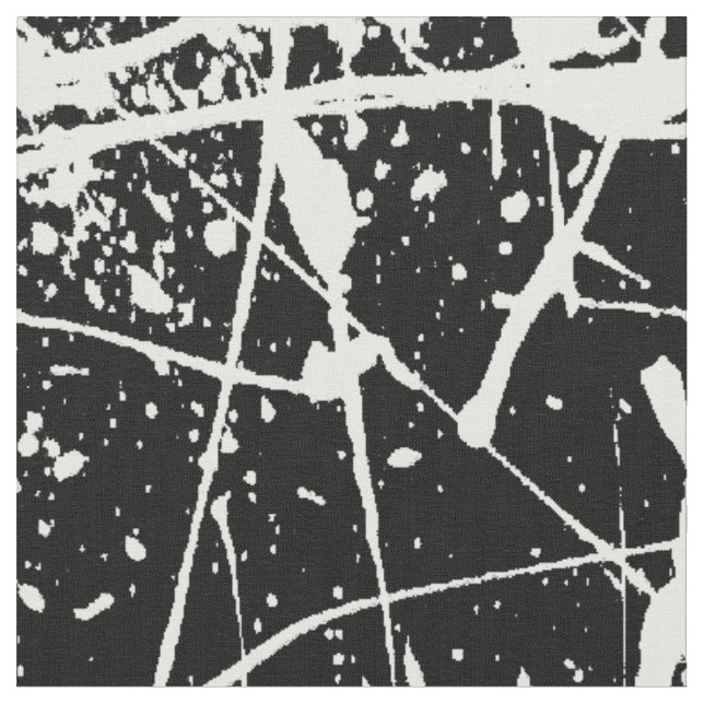 VitSplatter på svart tyg (Närbild)