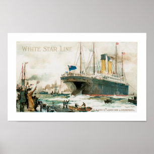 Vitstjärnalinjes Cedric som lämnar Liverpool Poster