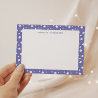 Vitstjärnor Periwinkle Blue Monogram