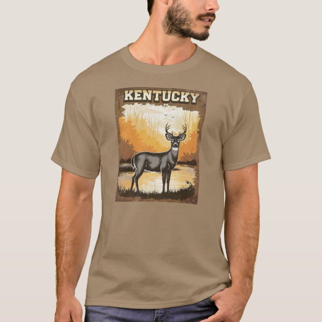 Vitstjärtad hjort i Kentucky T Shirt (Framsida)