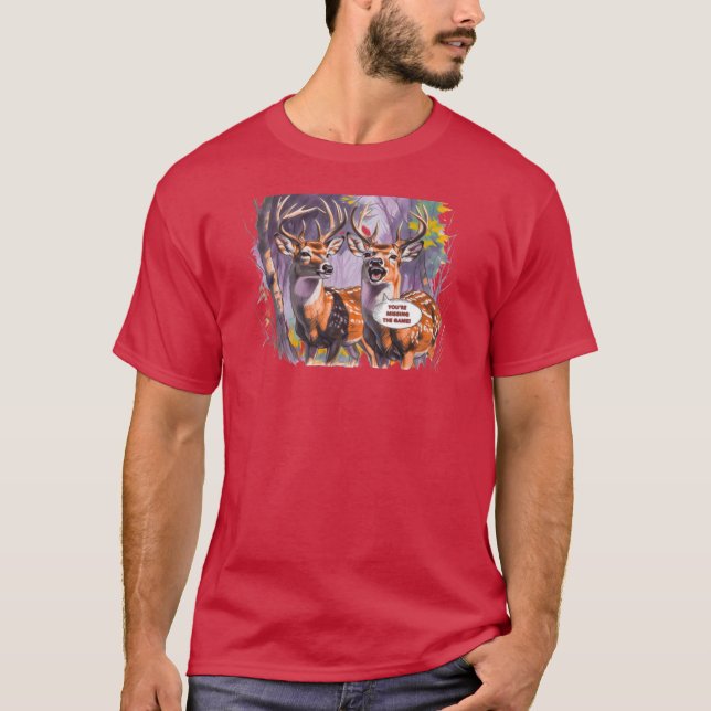 Vitstjärtad hjort t shirt (Framsida)