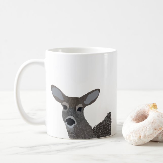 Vitstjärtad hjort vilda djur kaffemugg (Med munk)