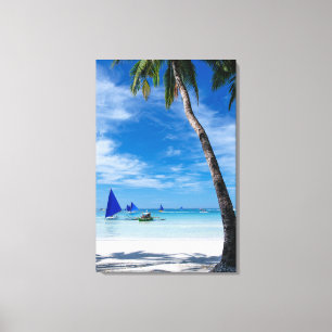 Vitstrand   Boracay, Philippines Canvastryck