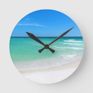 Vitstrand Rund Klocka