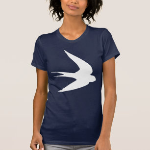 Vitsvalafågel i flyg t-shirt