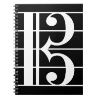 Vitsvart Alto Clef