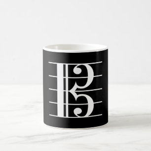 Vitsvart Alto Clef Kaffemugg