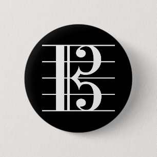 Vitsvart Alto Clef Knapp