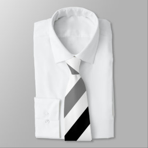 Vitsvart och grå Regimental randTie Slips