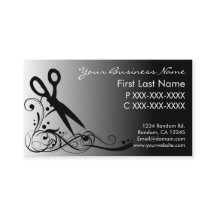 Vitsvarten bleknar hårklippvisitkortar