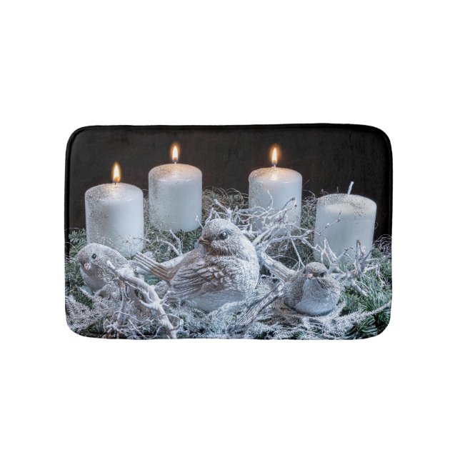 Vitt Advent Wvent Badrumsmatta (Framsidan)