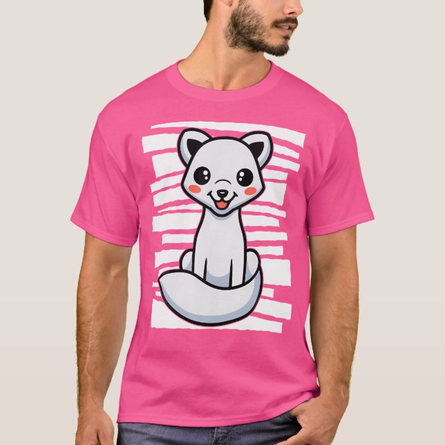 Vitt arktiskt räv t shirt (Framsida)