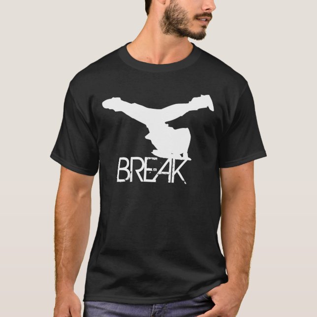Vitt AVBROTT för kvarnstil T-shirt (Framsida)