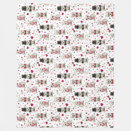 Vitt avfall med tillbehör Viktigt Fleecefilt